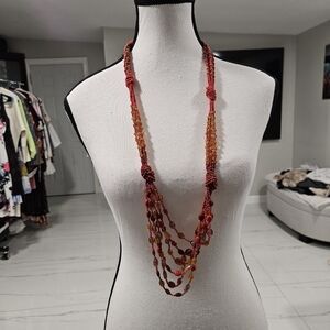 Elegant Multi-Strand Beaded Necklace
